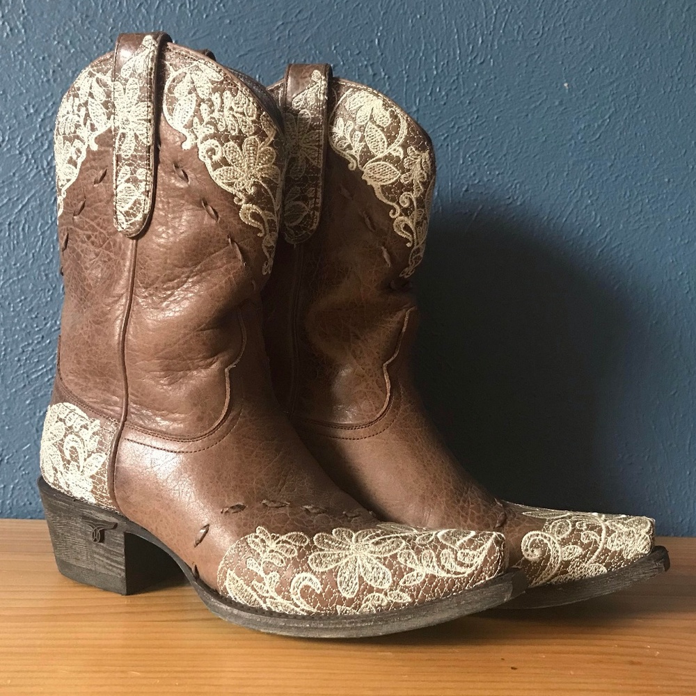 Jeni Lace Bootie by LANE